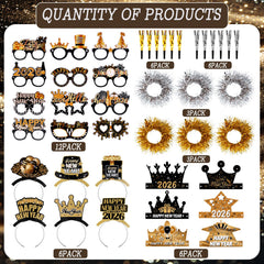Zoketriton happy new year glasses for photo props at celebrations