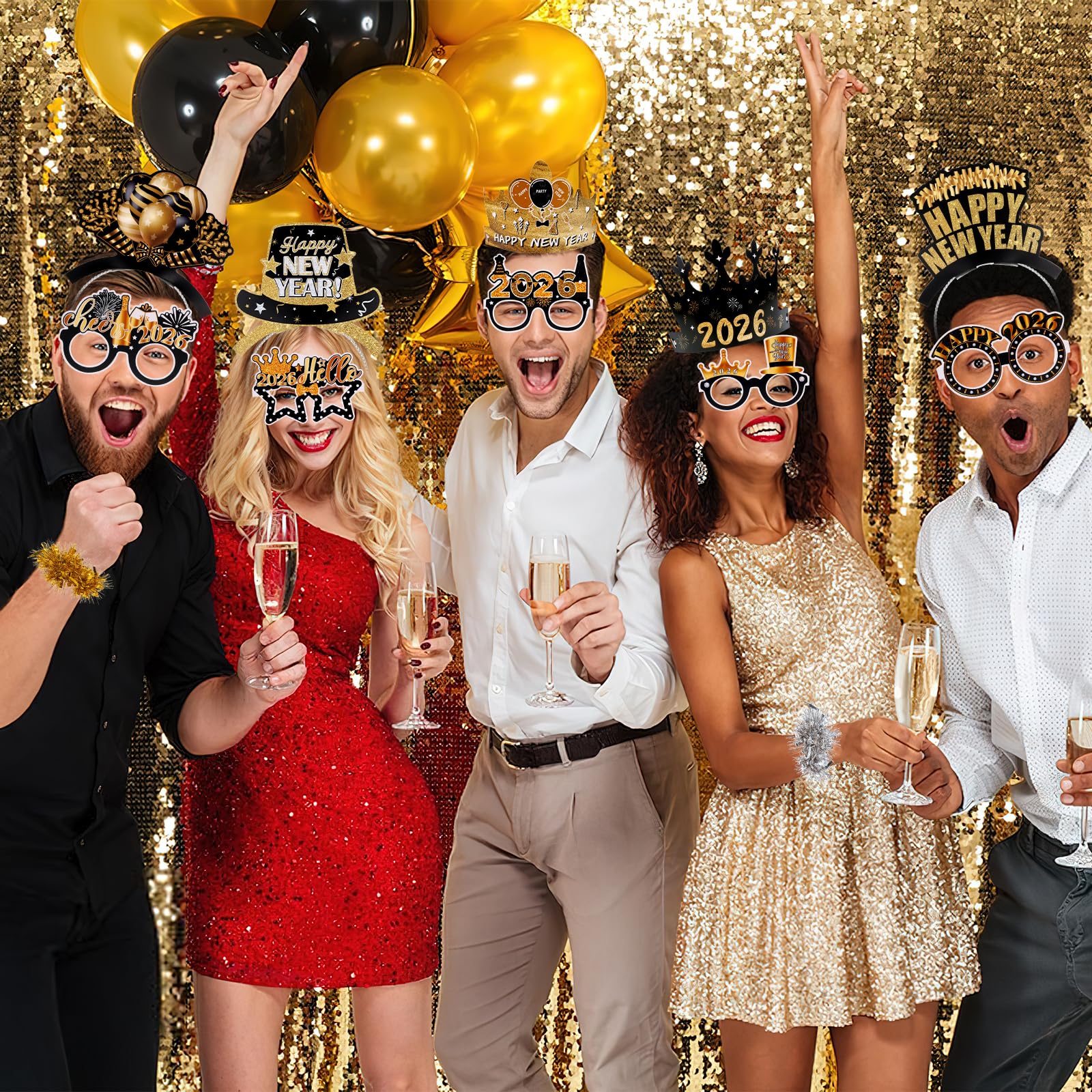 Zoketriton new year photo props setup for memorable moments