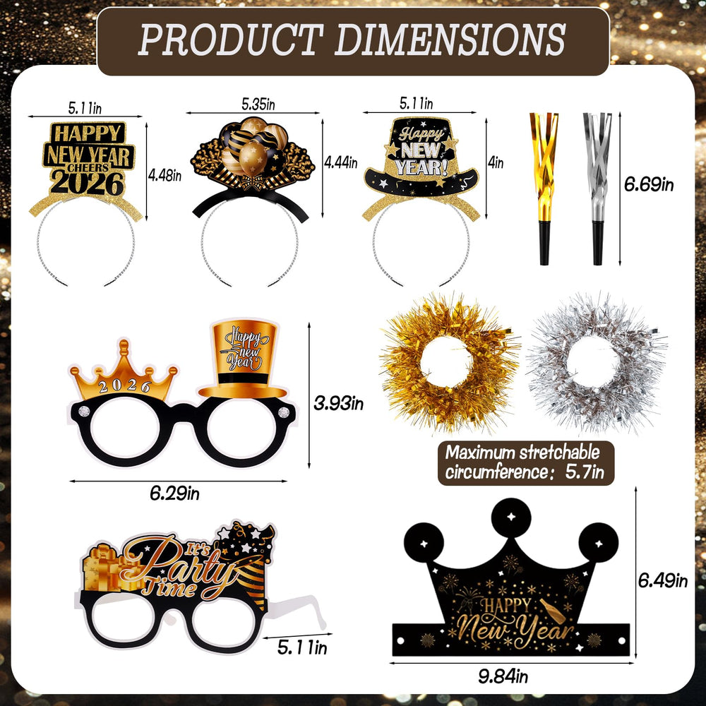 Zoketriton new year's crown hats for stylish party looks