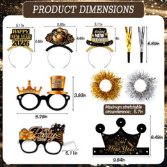 Zoketriton new year's crown hats for stylish party looks