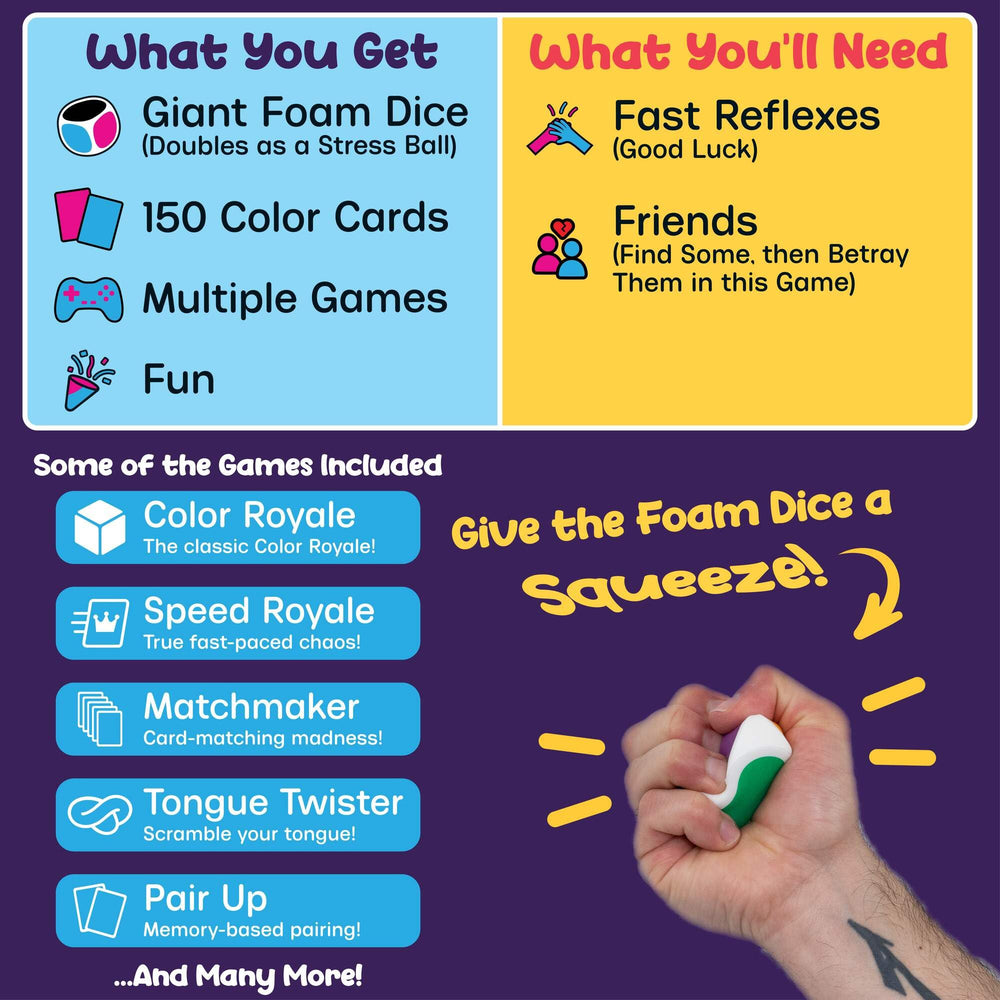Zombie Ghost Games Color Royale family game night with vibrant cards.