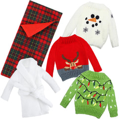 Zomiboo Santa knitted sweater for 11-12 inch dolls, festive dress up.