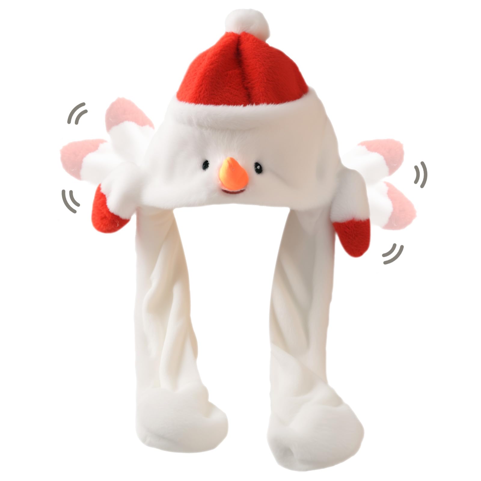 ZONESTA Snowman Hat creates a warm holiday mood for family photos