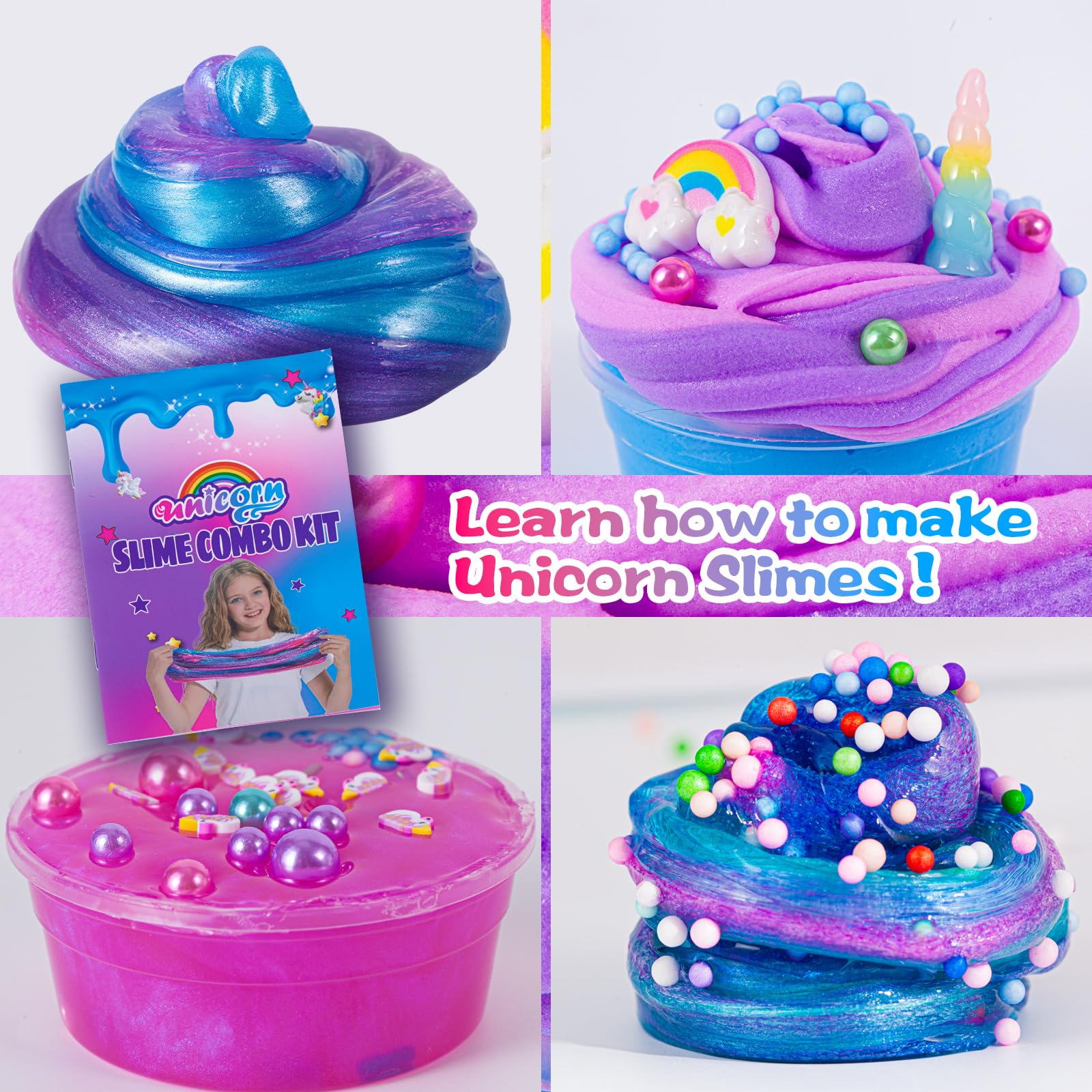 ZOnFRTO Mini Unicorn Slime Kit – butter slime for smooth, creamy stretches