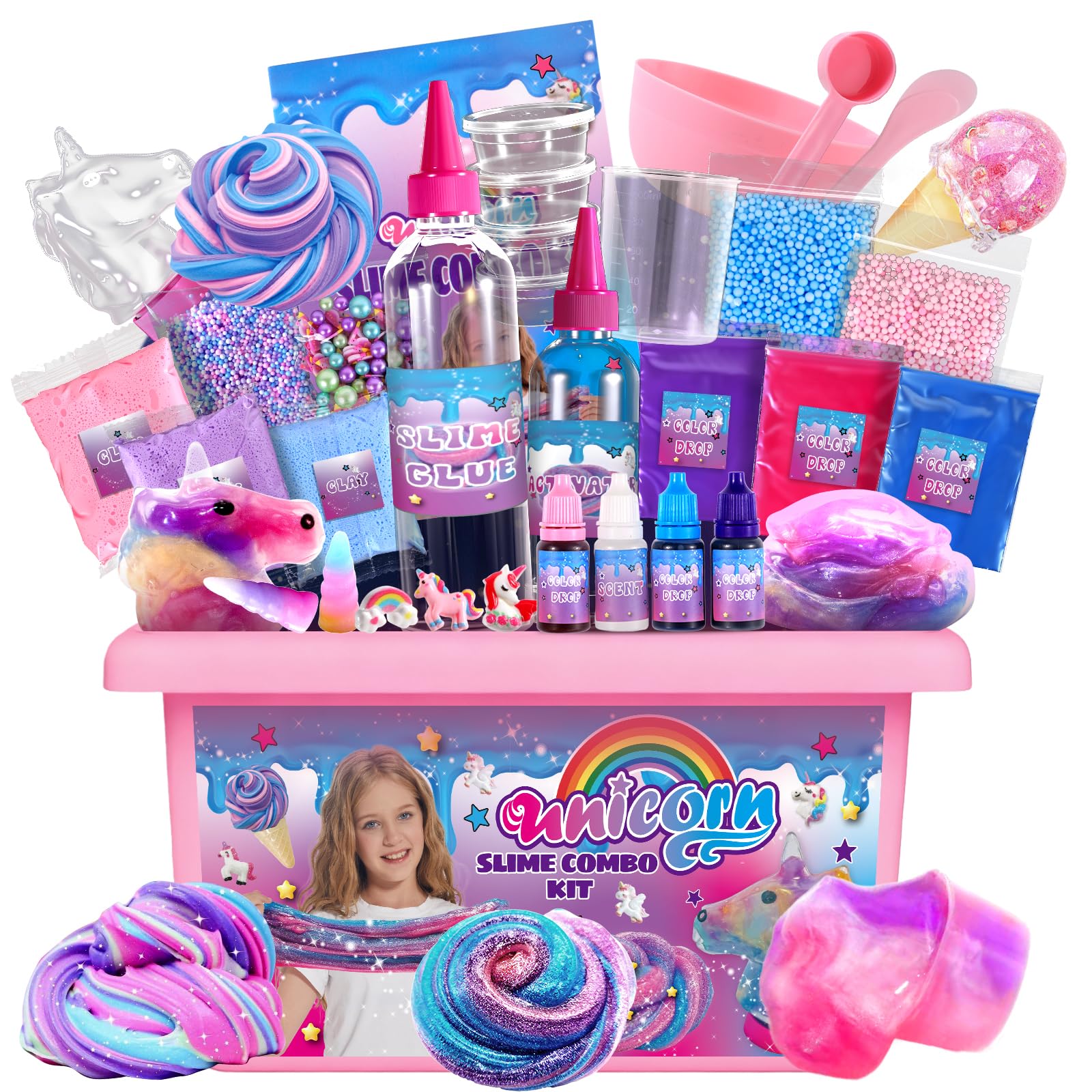 ZOnFRTO Mini Unicorn Slime Kit – unicorn slime for imaginative play