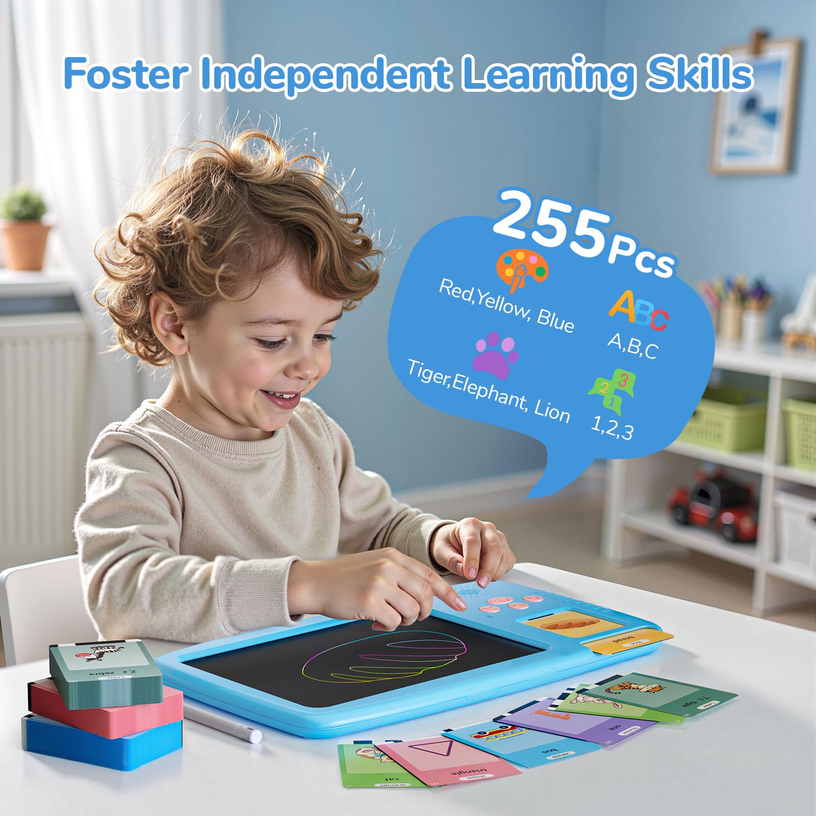 ZONSTVYS 510 words learning cards spread across diverse topics