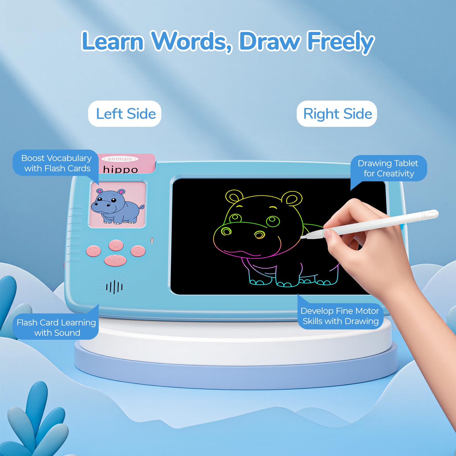 ZONSTVYS Durable 7-inch screen design is glare-free and kid-friendly