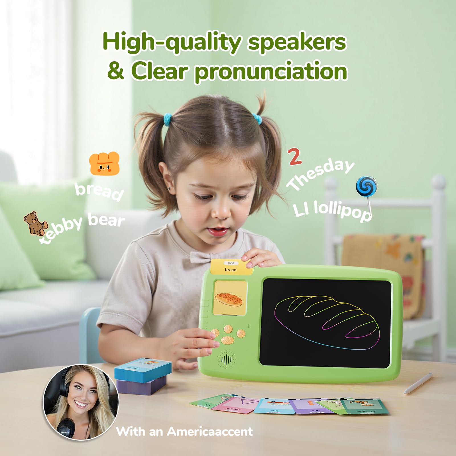 ZONSTVYS rechargeable battery toddler toy stays ready for long learning sessions.