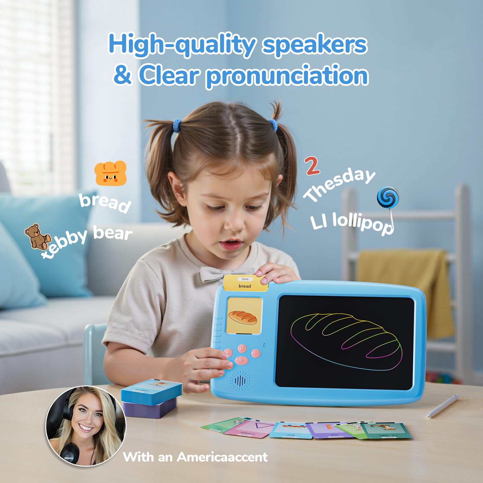 ZONSTVYS Rechargeable battery with quick 1-hour charge for travel learning