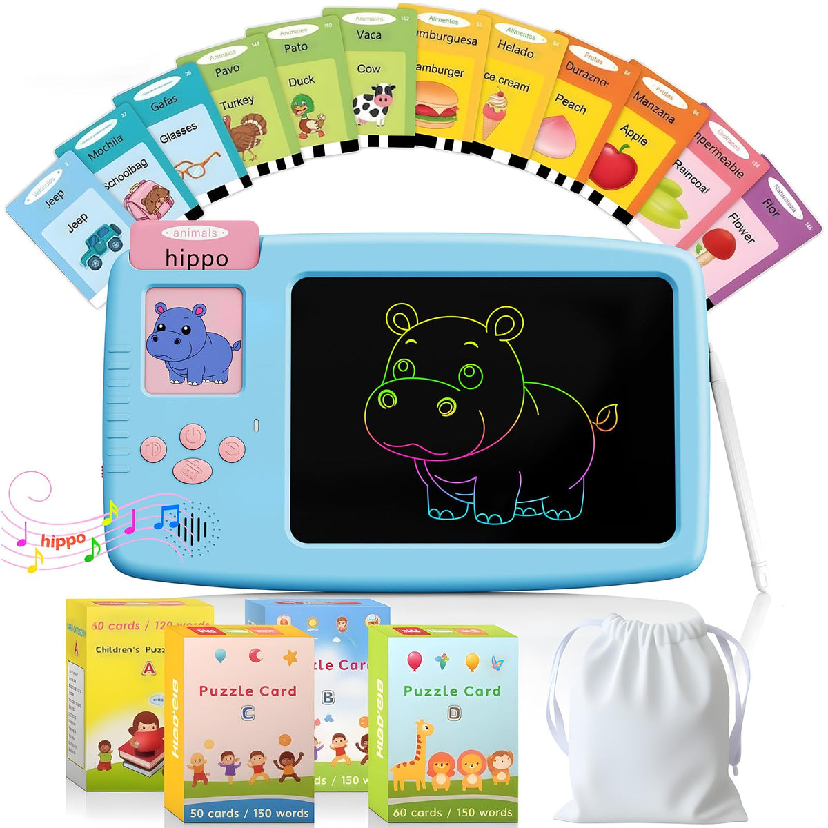 ZONSTVYS Talking Flash Cards cover shown for early vocabulary practice