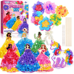 ZOOI Poke Art Kits overview with colorful fabrics for kids.