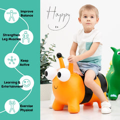 ZOOJOY Bee Bouncy Hopper handles close-up for easy grip by little hands