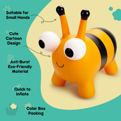 ZOOJOY Bee Bouncy Hopper sturdy legs image emphasizing stable ride safety