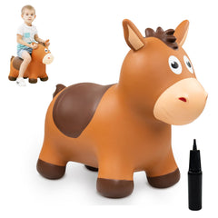 ZOOJOY bouncy horse toy with cartoon face for joyful toddler playtime