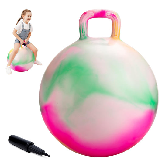 ZOOJOY Clouds Hopper Ball 18in with handle, ideal for safe indoor and outdoor play.