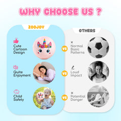 ZOOJOY featherlight ball offers soft kicks that protect floors.