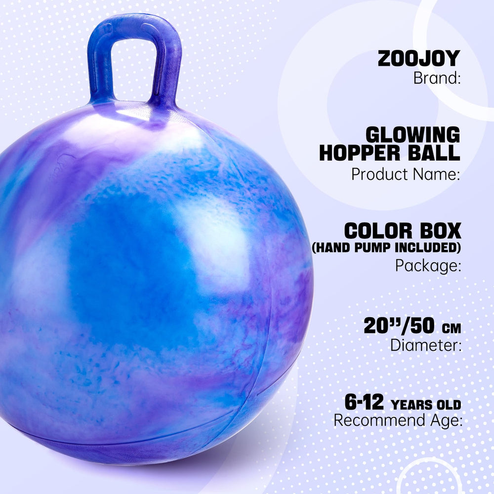 ZOOJOY glow pattern lights up during night play for safer indoor fun.