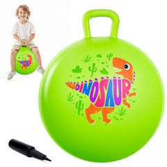 ZOOJOY Hopper Ball 18in with dinosaur prints for active play indoors and outdoors.