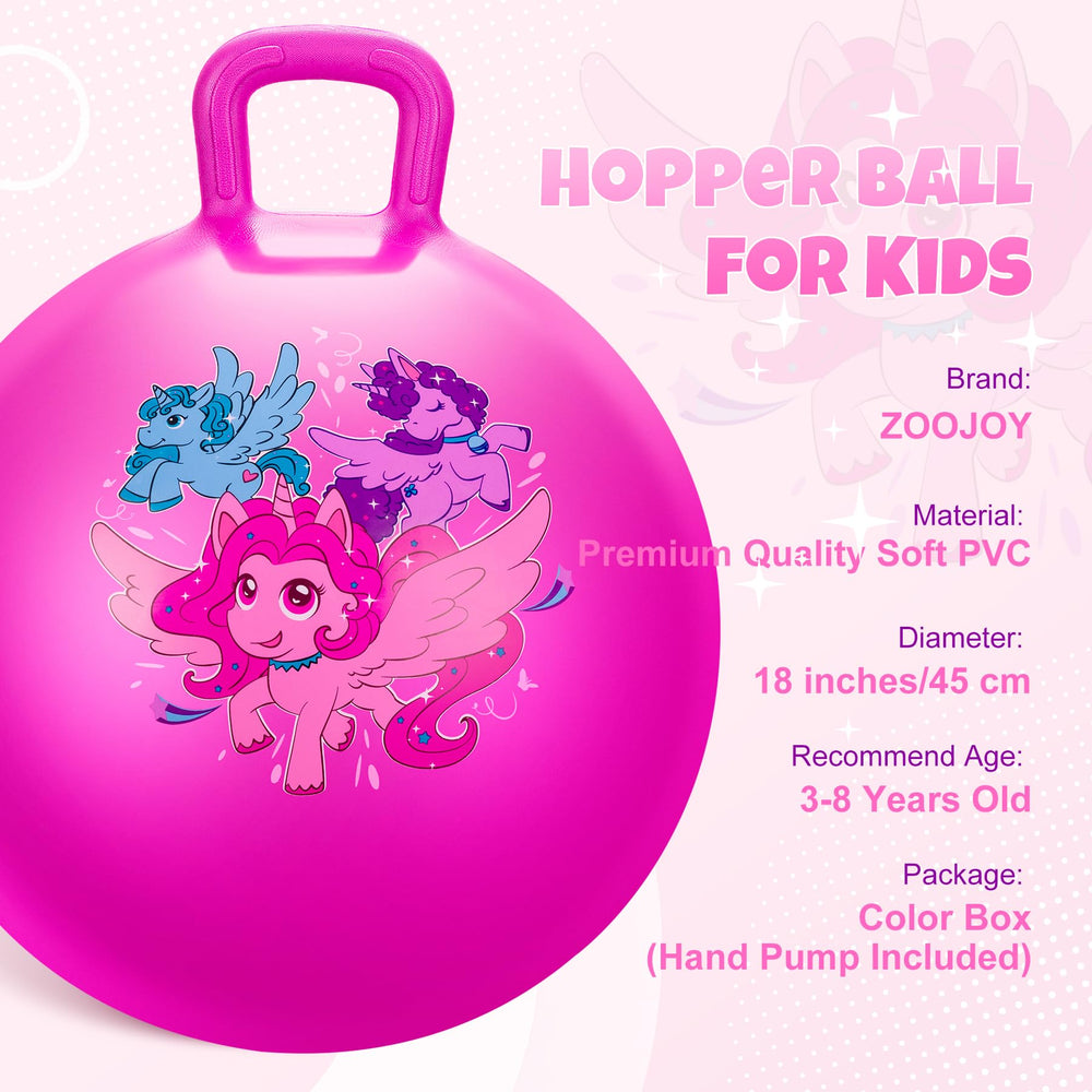 ZOOJOY hopper ball handle closeup showing secure grip