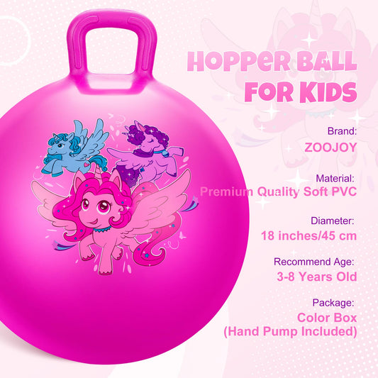 ZOOJOY hopper ball handle closeup showing secure grip