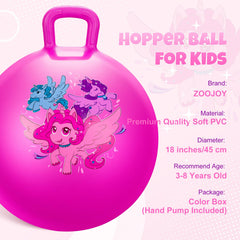 ZOOJOY hopper ball handle closeup showing secure grip
