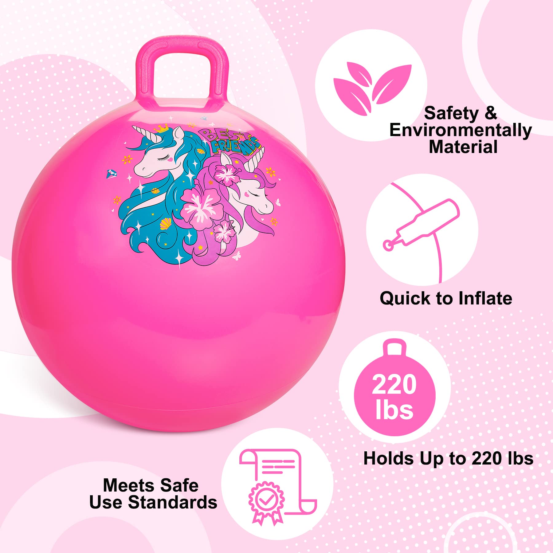 ZOOJOY non-slip bottom helps secure footing on floors or grass