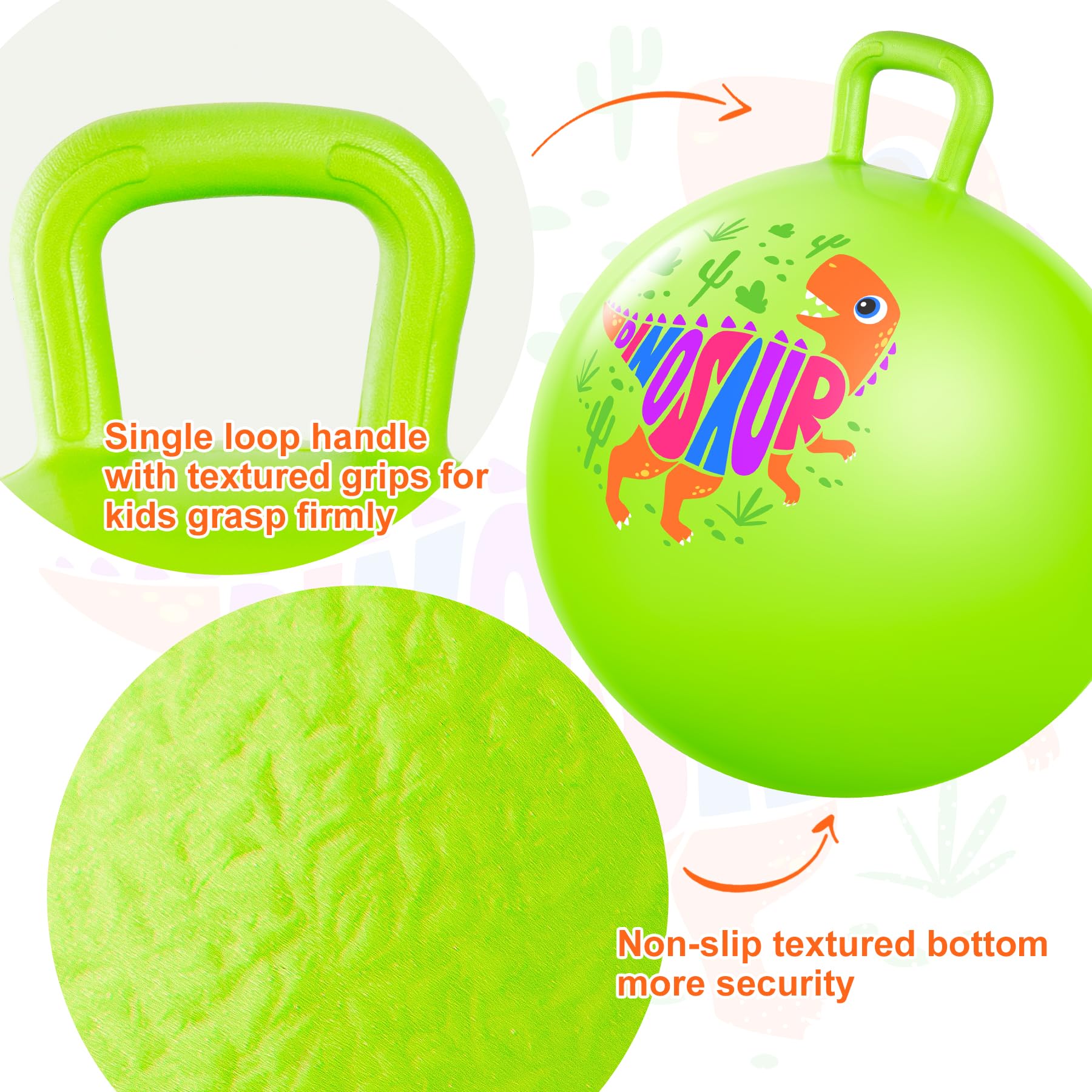 ZOOJOY Hopper Ball features a non-slip bottom for stable jumping on any surface.