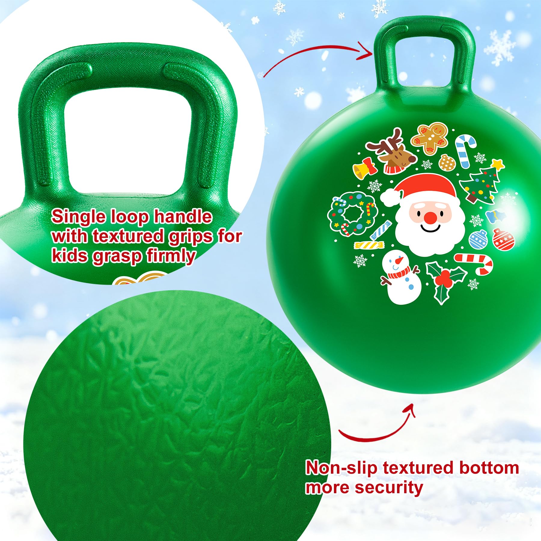 ZOOJOY green hopper ball with included pump for quick inflation.
