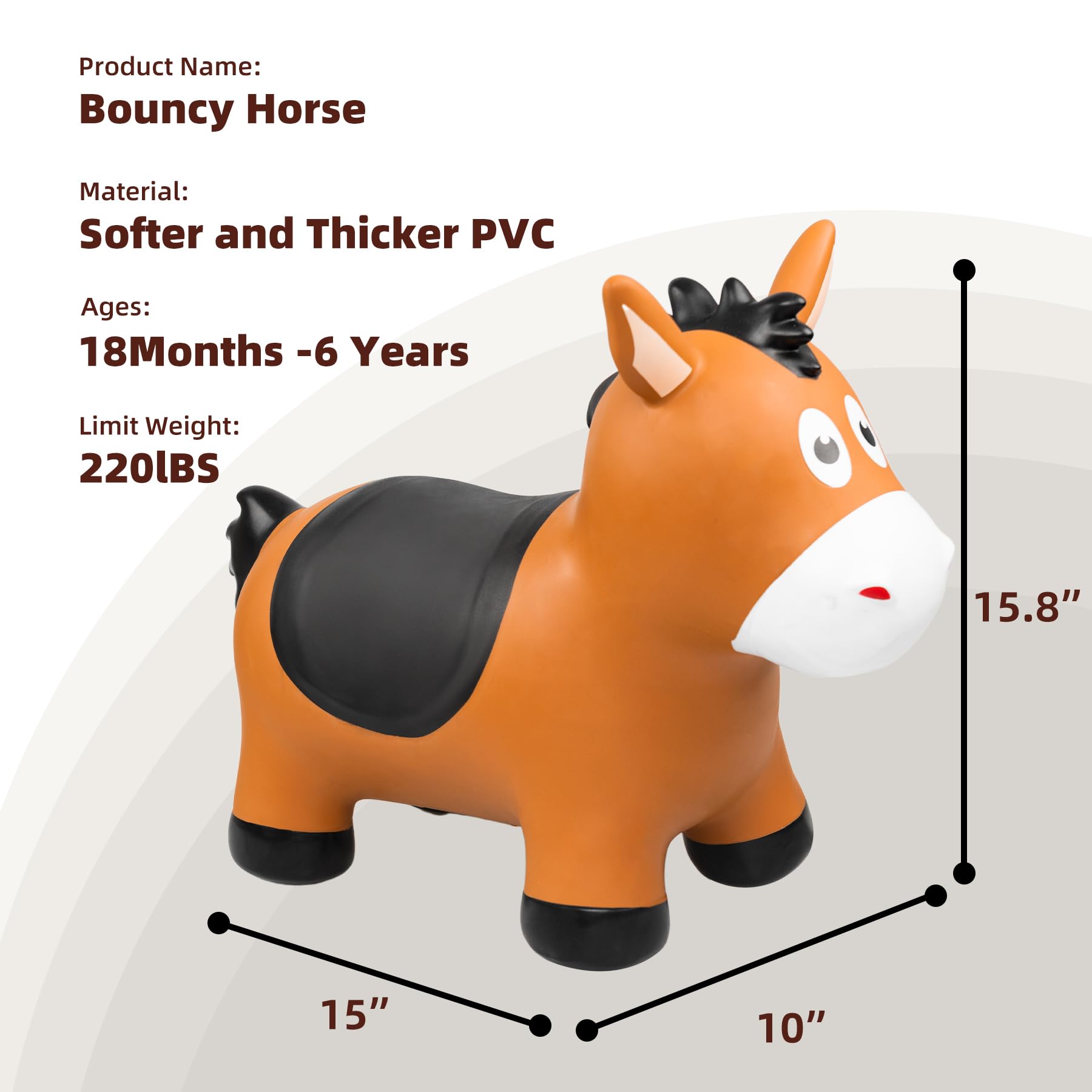 ZOOJOY hopper ergonomic backrest supports comfortable ride