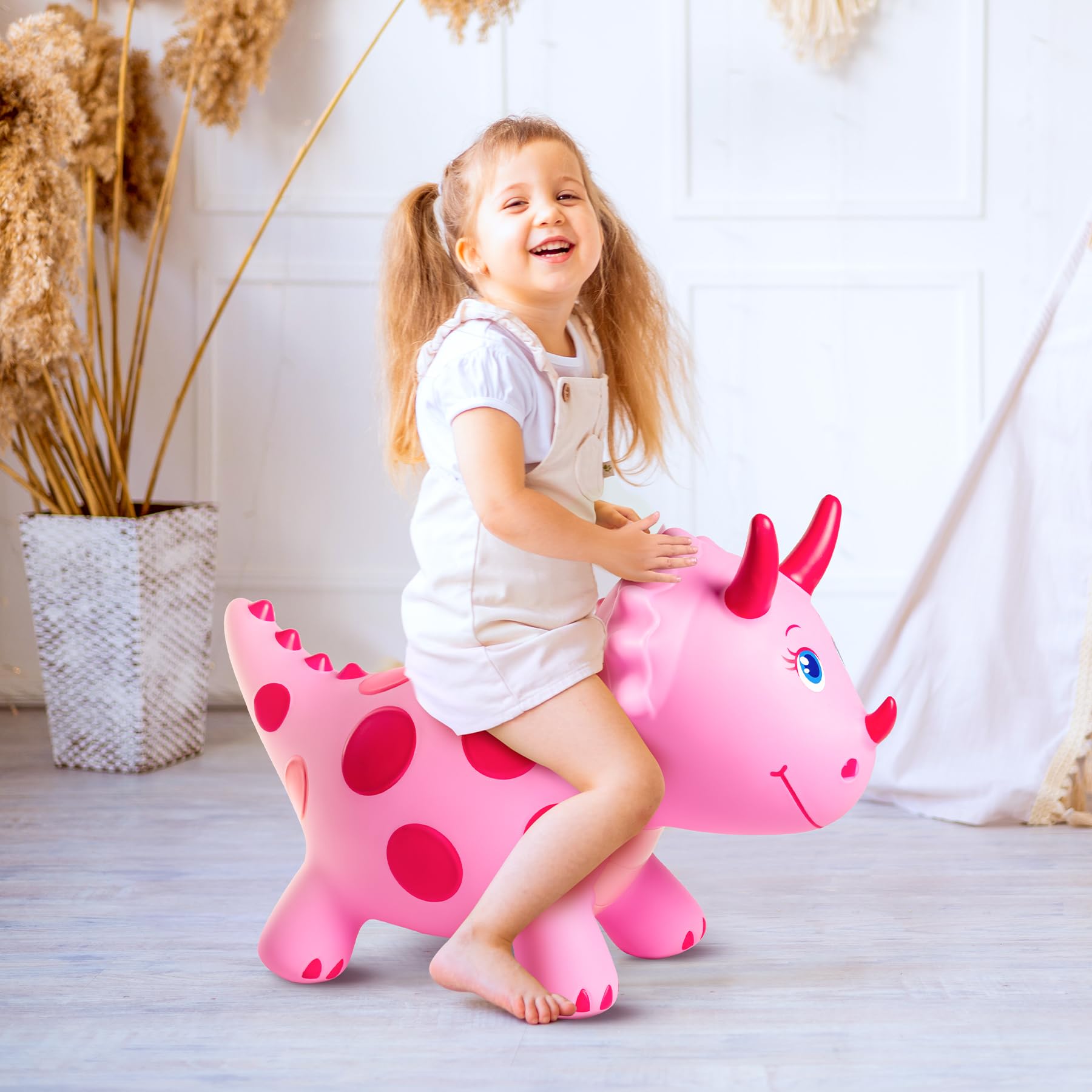 ZOOJOY children playing indoors or outdoors with dinosaur hopper