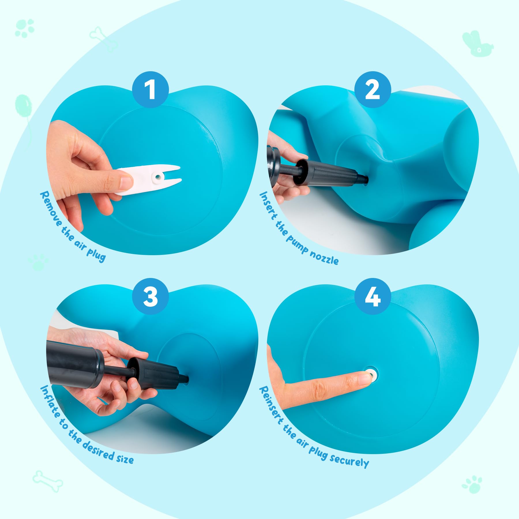 ZOOJOY pump-included-inflatable-hopper enables quick setup.