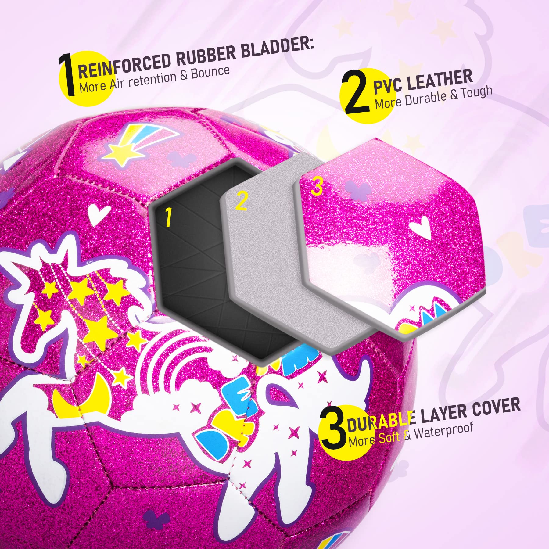ZOOJOY soft PVC leather ball offers comfort and durability for kids
