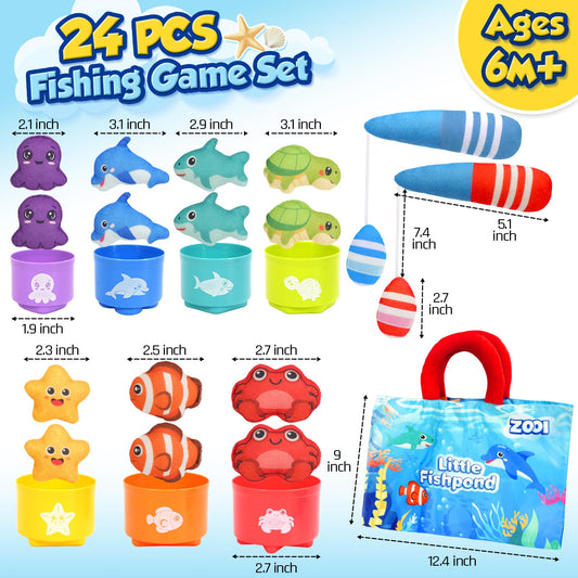 ZOOI felt fish pieces support sensory exploration and color matching