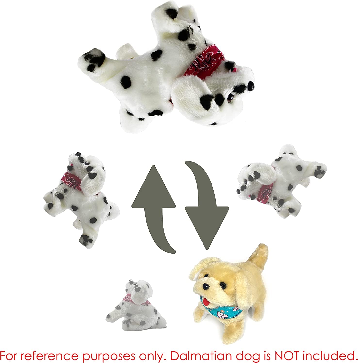 ZooPurrPets Battery Operated Flip Over Puppy barks with gentle sounds to invite pretend interactions.