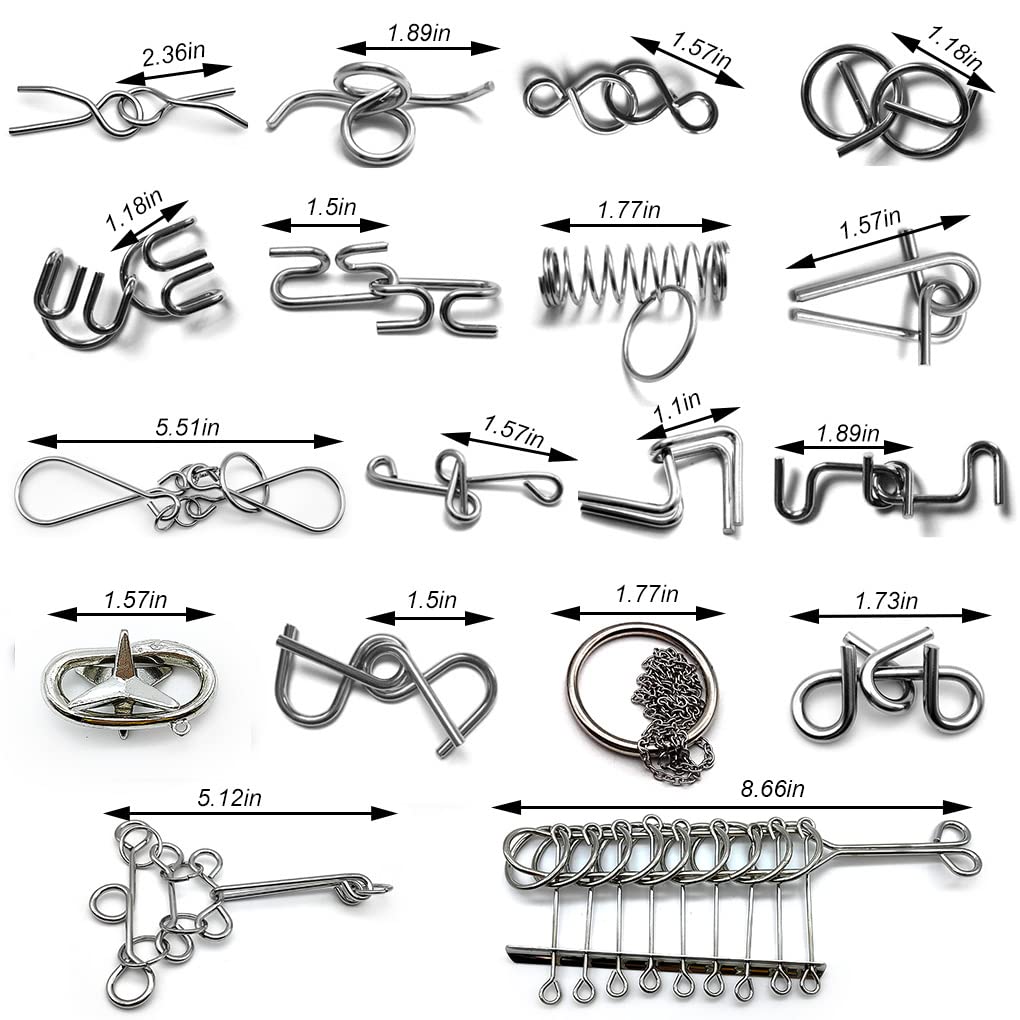 Zooshine metal brain teasers pack inviting strategic thinking during breaks