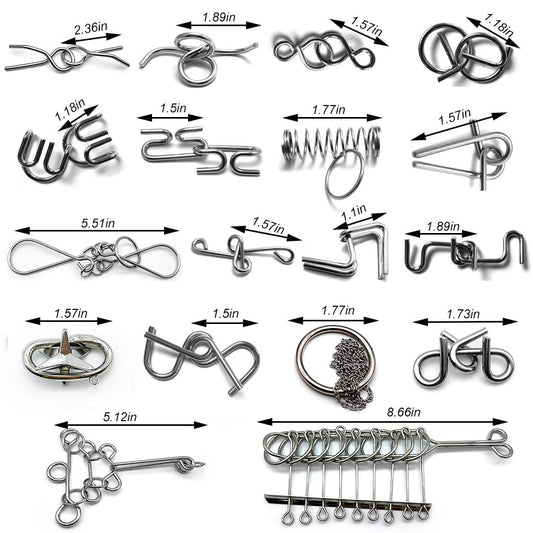 Zooshine metal brain teasers pack inviting strategic thinking during breaks