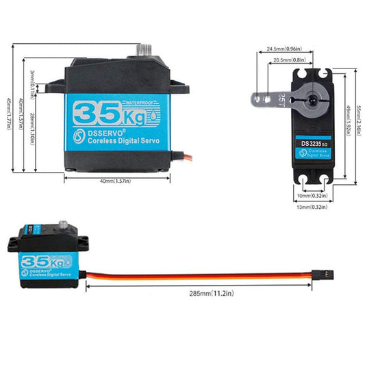ZOSKAY servo featuring CNC aluminum shell for precise robotics control.