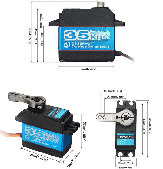 ZOSKAY stainless steel gear digital servo detail for durability and smooth operation