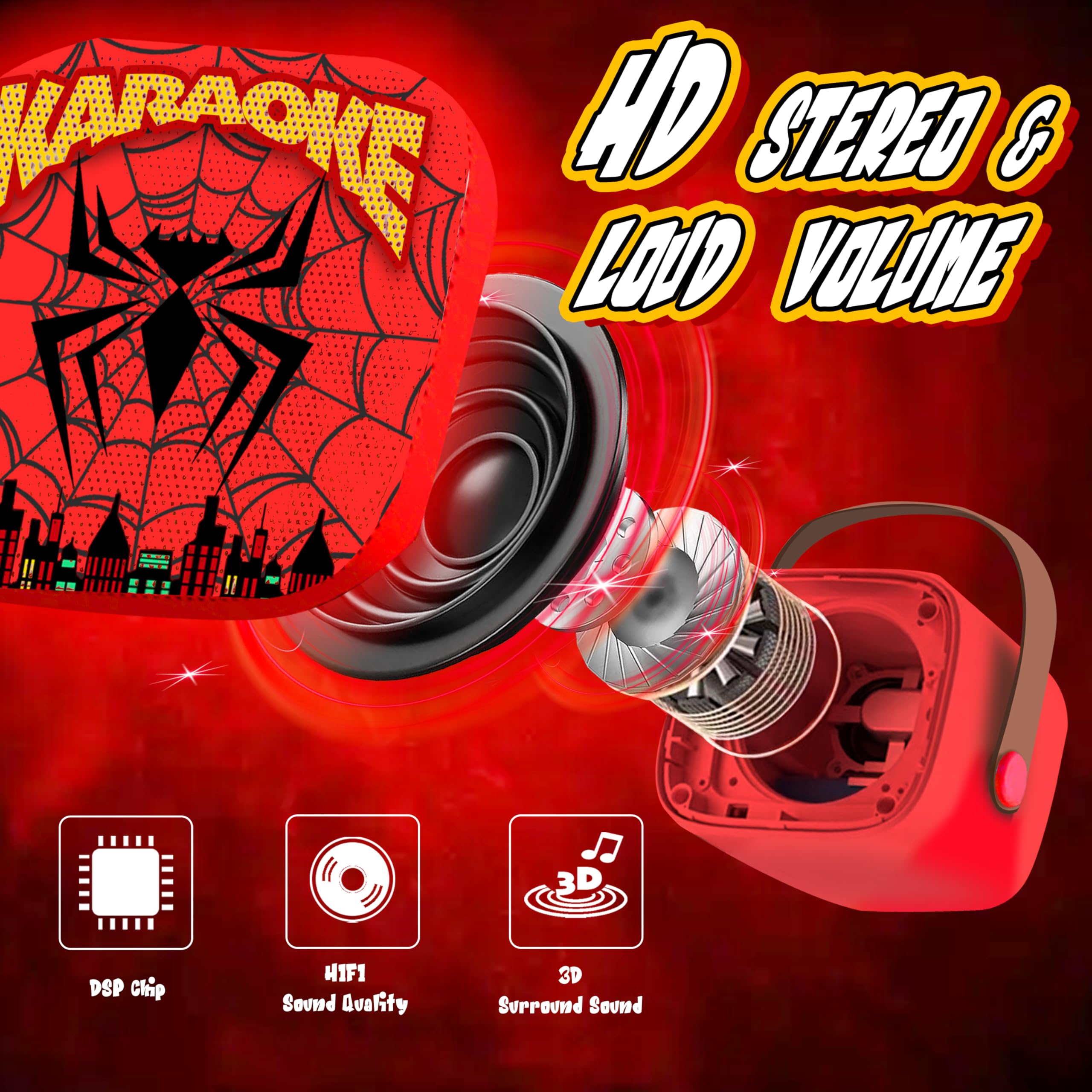 Zosxi karaoke machine battery provides long playtime for parties and travel