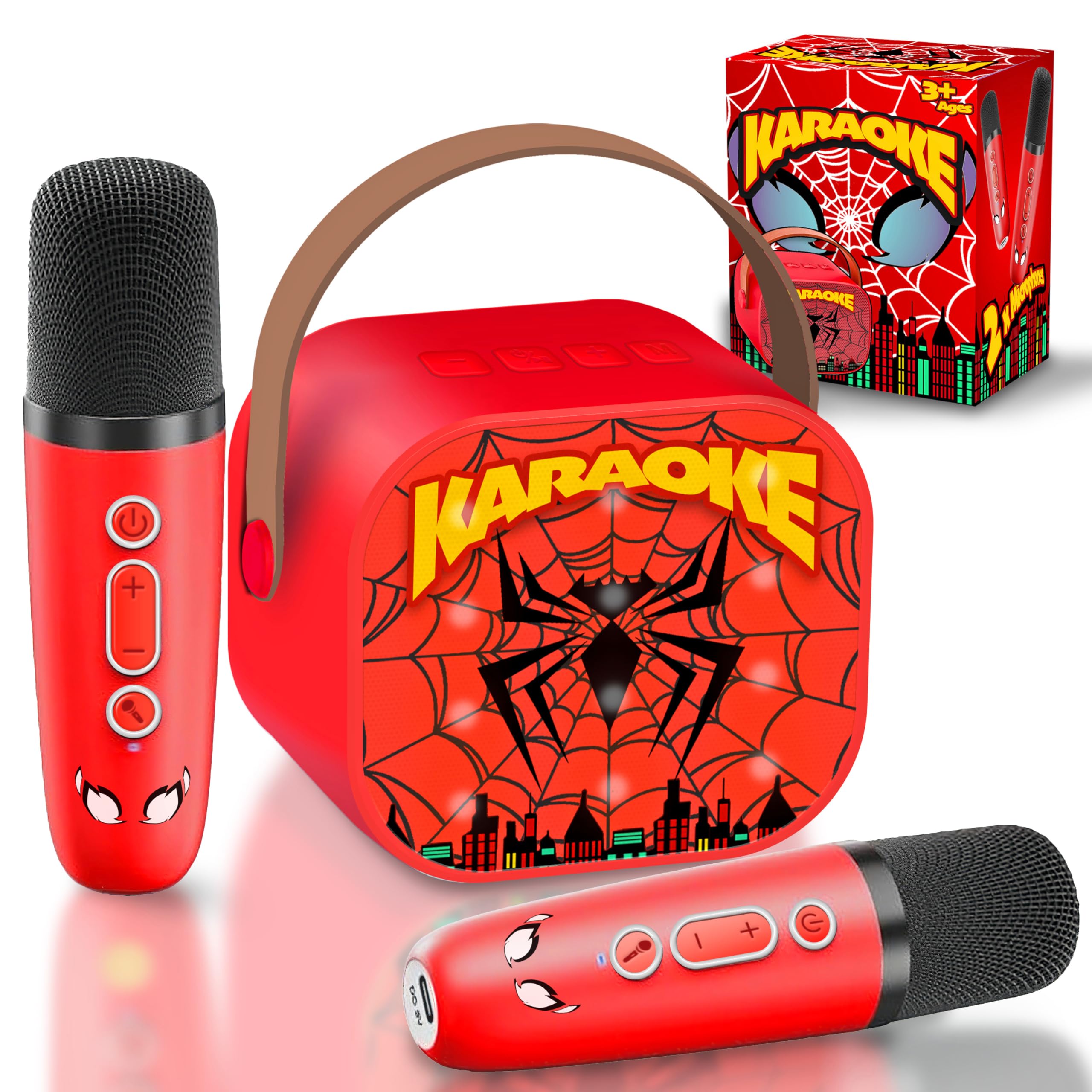 Zosxi mini karaoke machine front view highlighting portable design for kids' performances