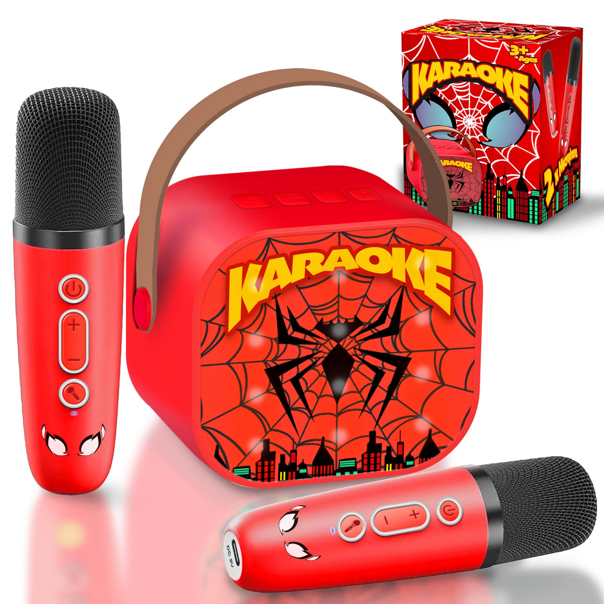 Zosxi mini karaoke machine front view highlighting portable design for kids' performances