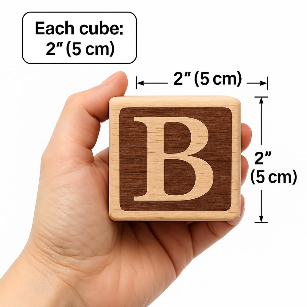ZouYee Oh Baby wooden blocks with blank sides for versatile styling.