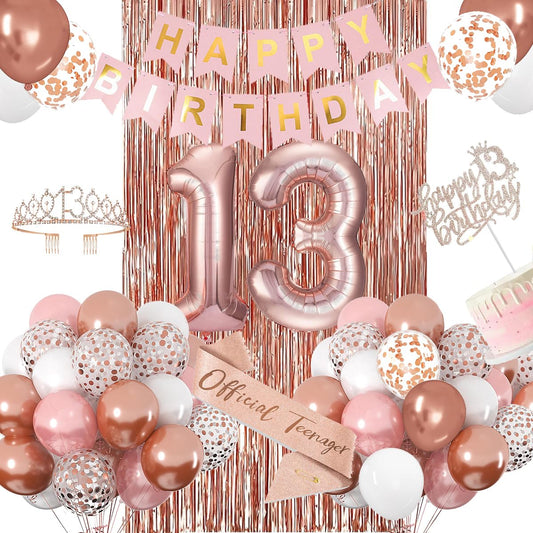 ZPPMZQR 13th birthday sash with adjustable glitter fabric for a secure fit and glam