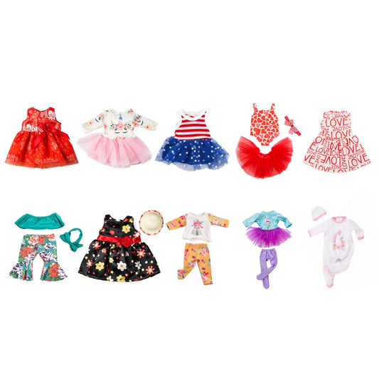 ZQDOLL 18in skirt collection with durable fabrics for dress-up moments.