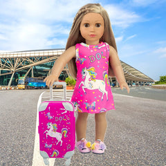 ZQDOLL American 18-inch doll passport and tickets boost imaginative travel stories.