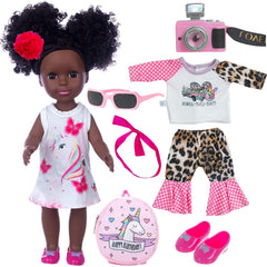ZQDOLL black doll with camera for creative play