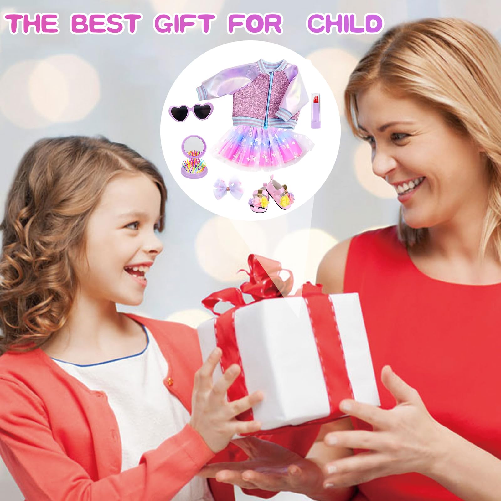 ZQDOLL sunglasses and bow hair clip add stylish finishing touches