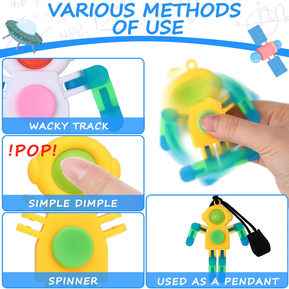 ZQFTZQ robot gyro keychain spinner for on-the-go play