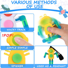 ZQFTZQ robot gyro keychain spinner for on-the-go play