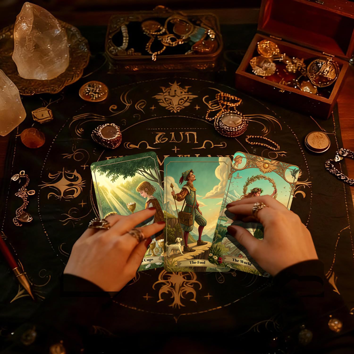 ZHQGYN celestial flowers box conveys a gift-ready, mystical presentation